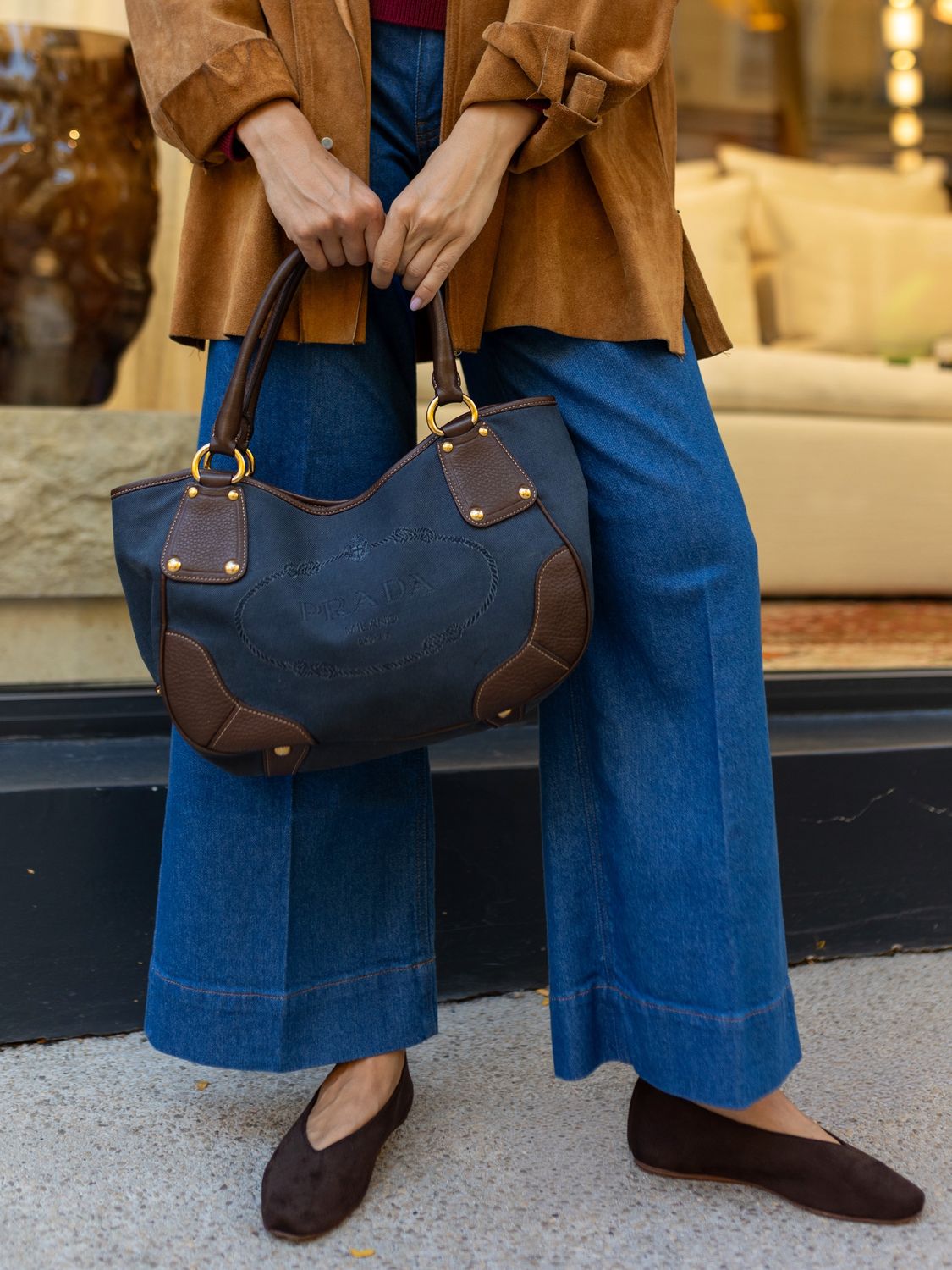 Prada Jacquard Tote Bag