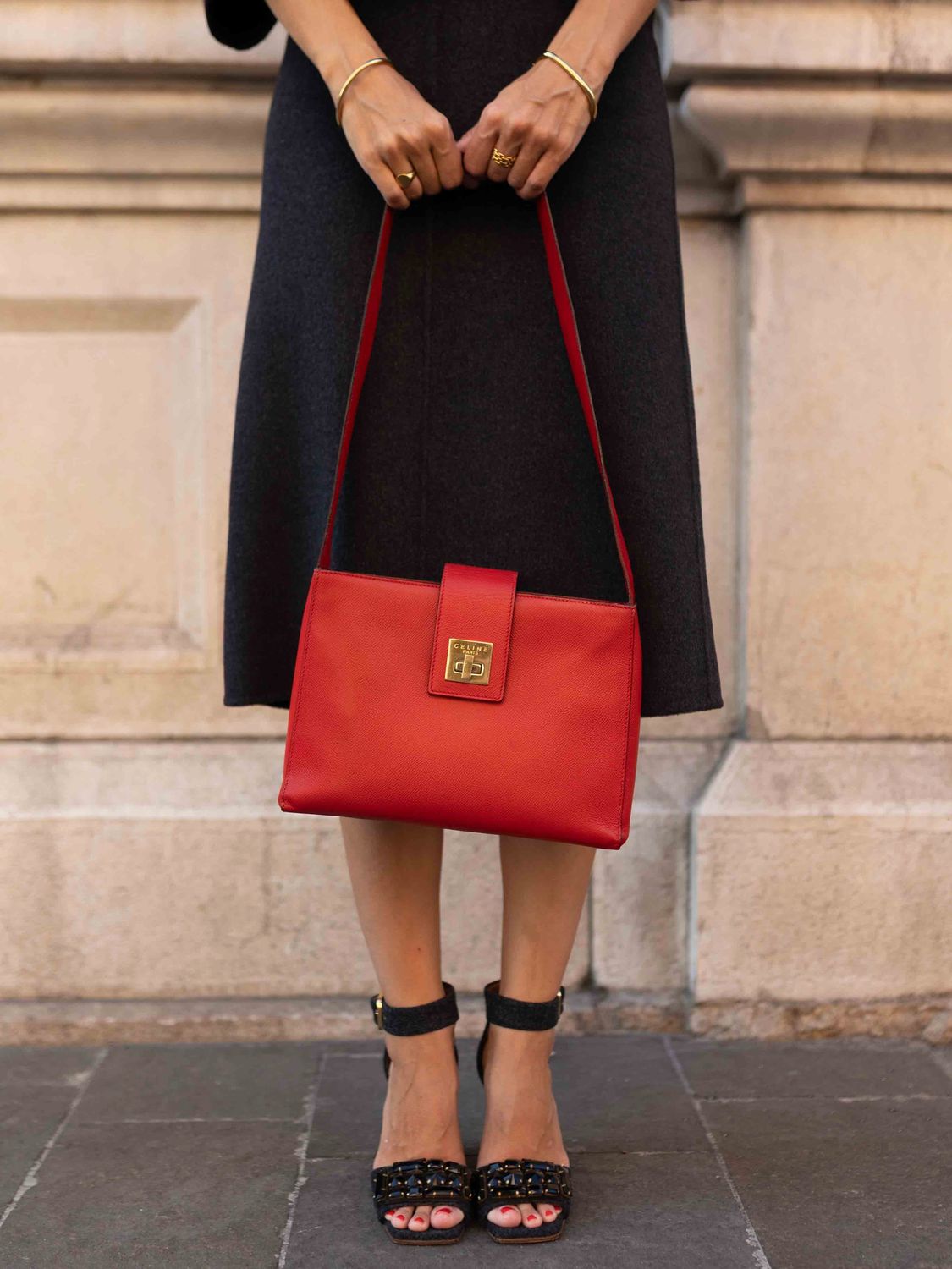 Celine Red Flap Bag