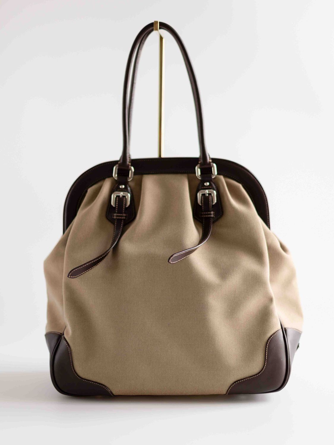 Prada Brown Jacquard Bag