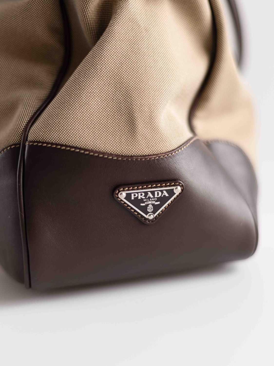 Prada Brown Jacquard Bag