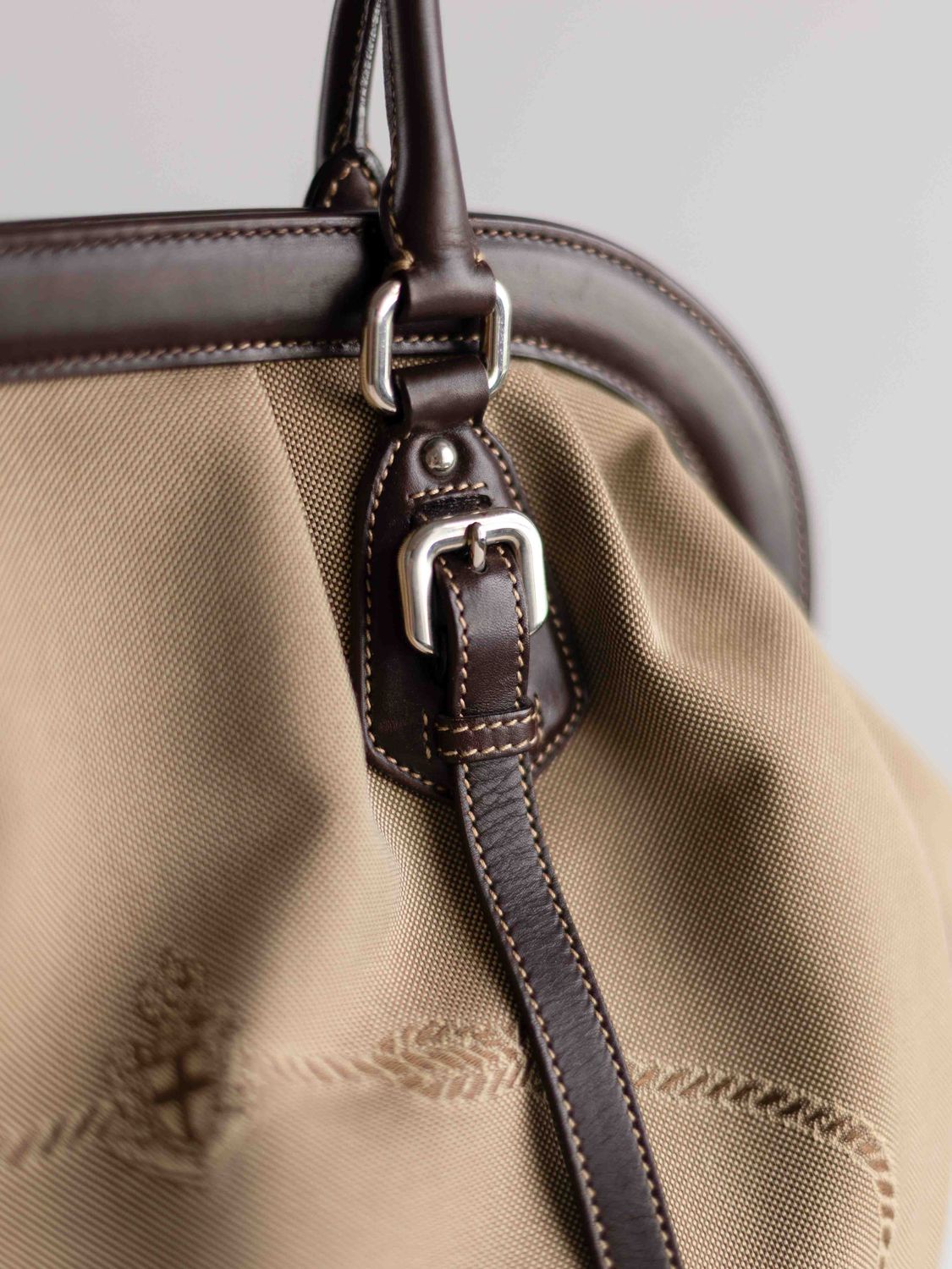 Prada Brown Jacquard Bag