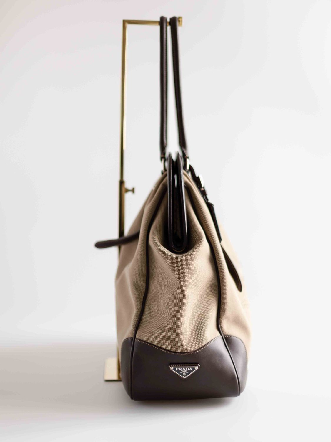 Prada Brown Jacquard Bag