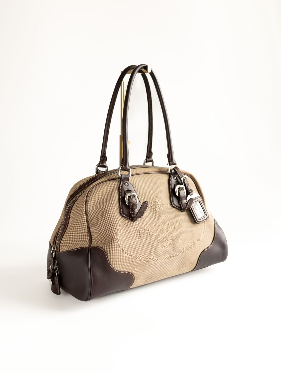 Prada Jacquard Bowling Bag