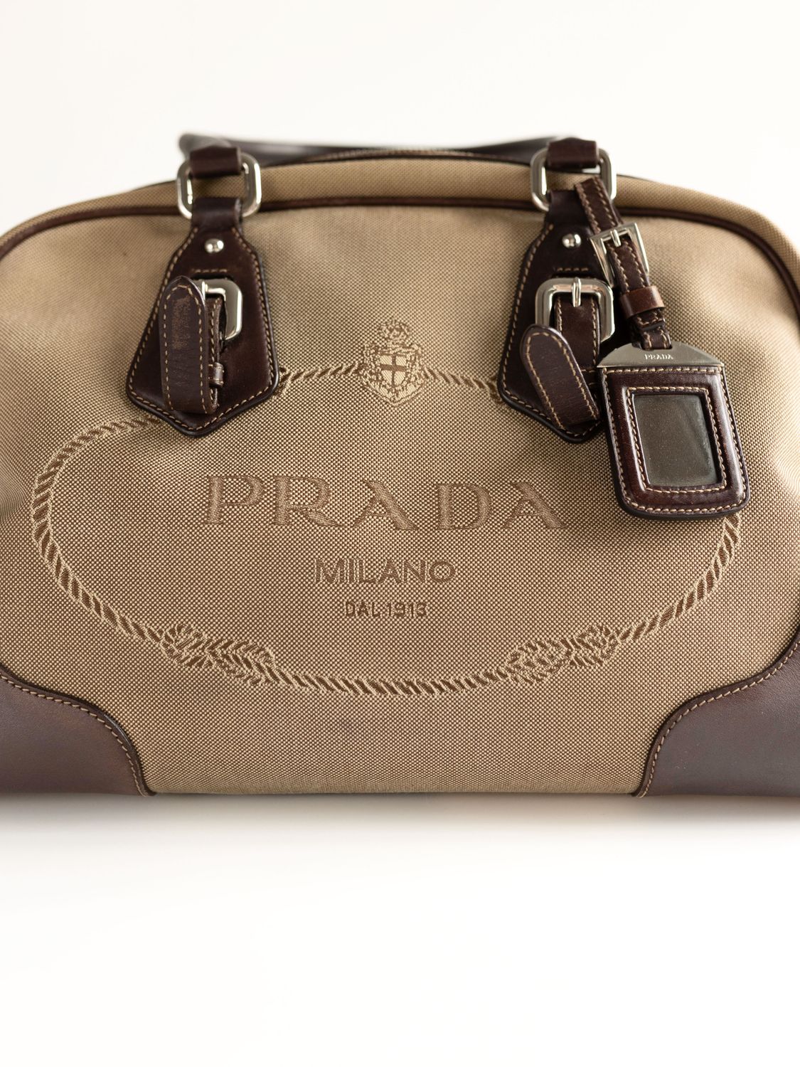 Prada Jacquard Bowling Bag