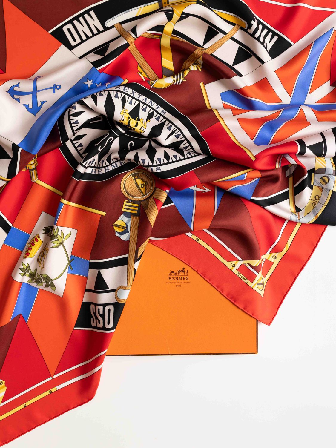 Hermès Sextants Silk Scarf