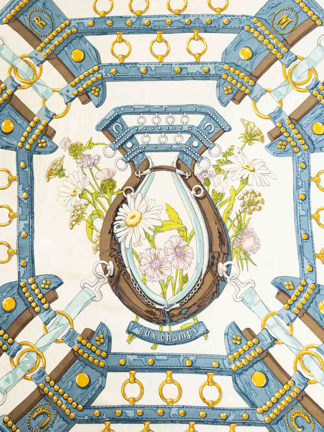 Hermès Aux Champs Silk Scarf