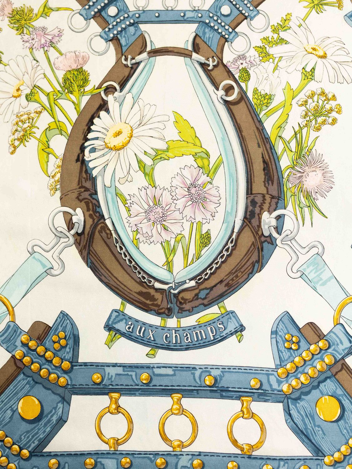 Hermès Aux Champs Silk Scarf