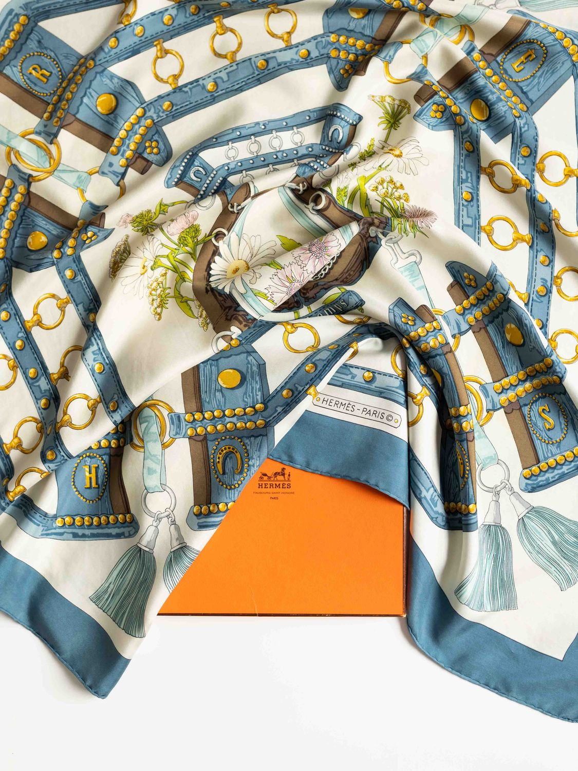 Hermès Aux Champs Silk Scarf