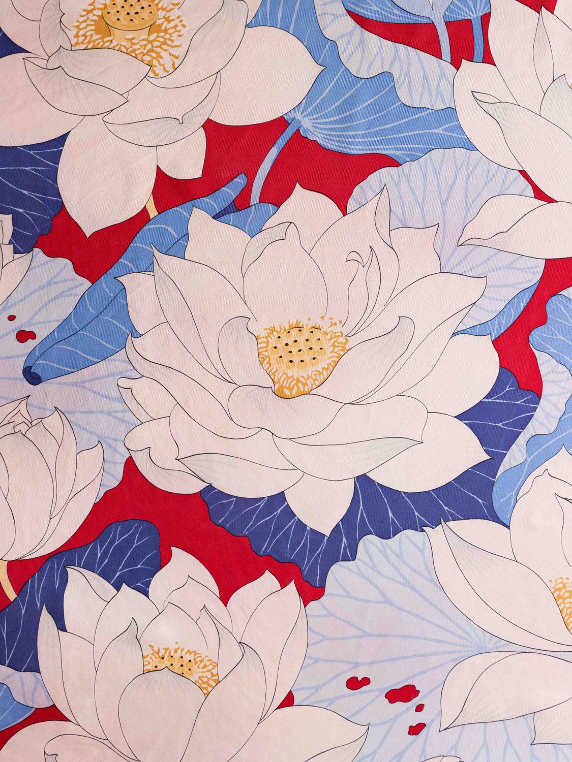Hermès Fleurs de Lotus Silk Scarf
