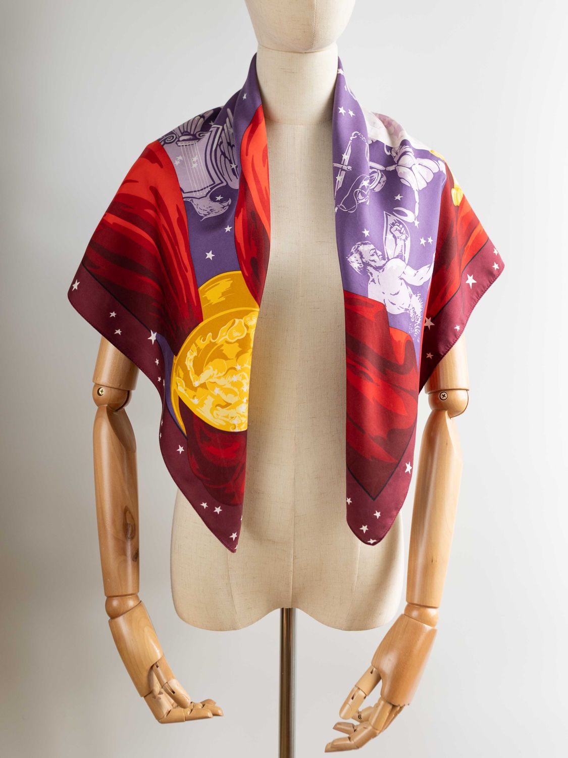 Celine Zodiac Night Silk Scarf