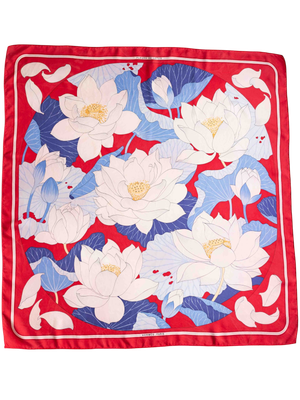 Hermès Fleurs de Lotus Silk Scarf