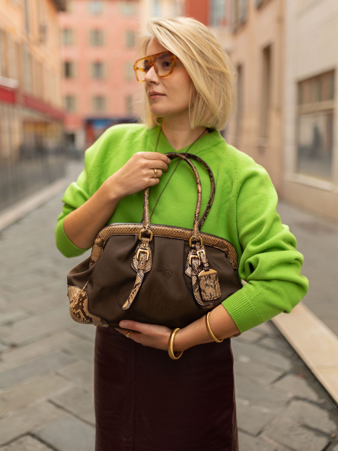 Prada Python Jacquard Bag