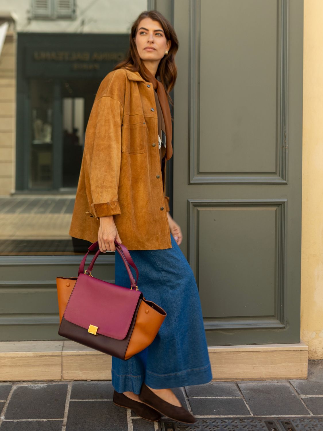 French Camel Suede Overshirt
