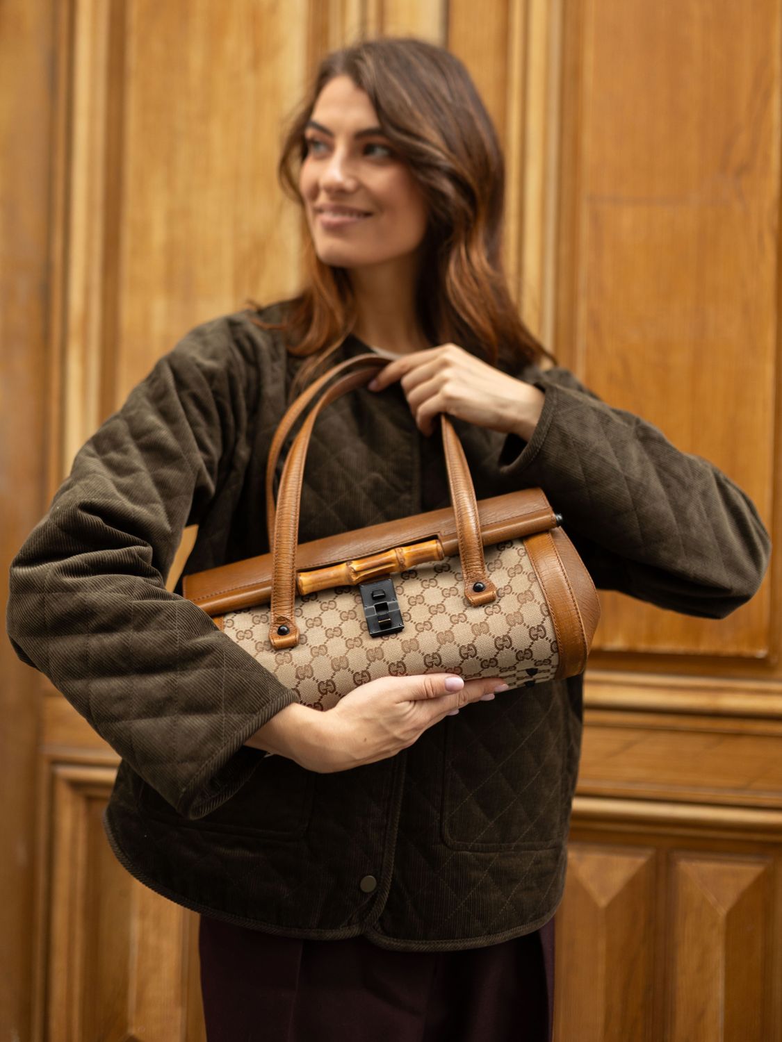 Gucci Bullet GG Supreme Beige Bag