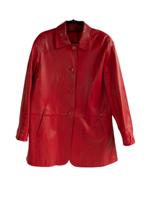 Italian Red Leather Jacket