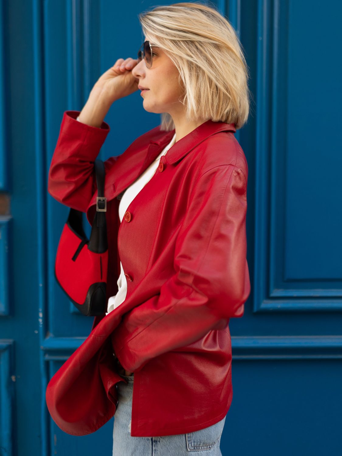 Italian Red Leather Jacket