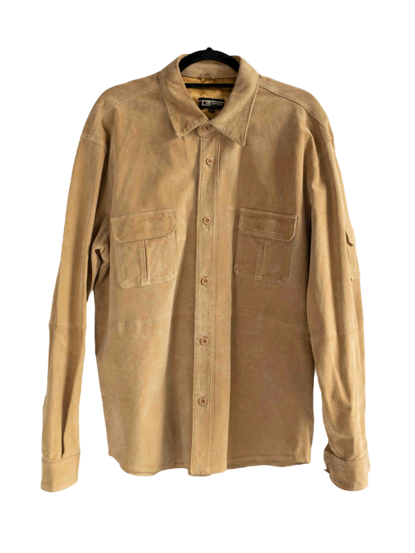 Beige Suede Overshirt