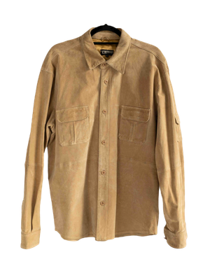 Beige Suede Overshirt