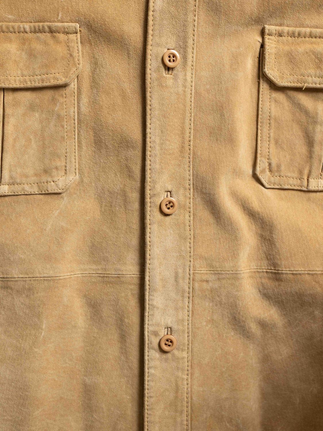 Beige Suede Overshirt