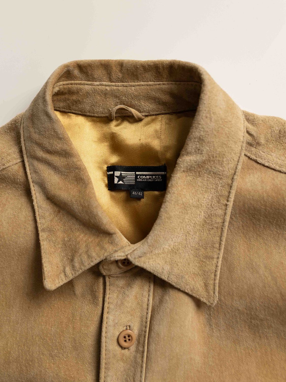 Beige Suede Overshirt