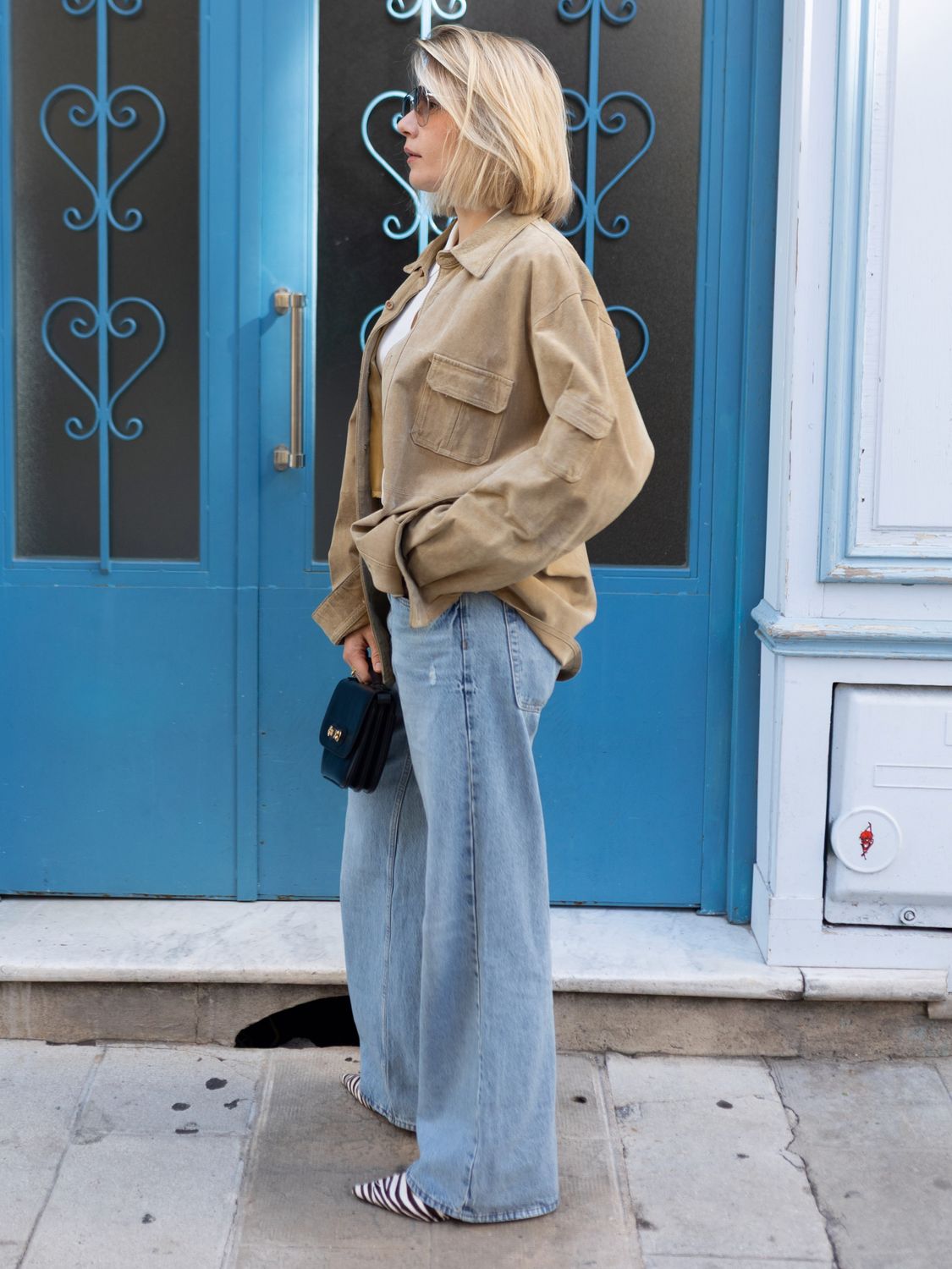 Beige Suede Overshirt