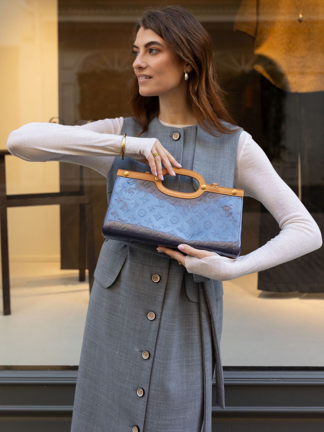 Louis Vuitton Roxbury Violet Blue Bag