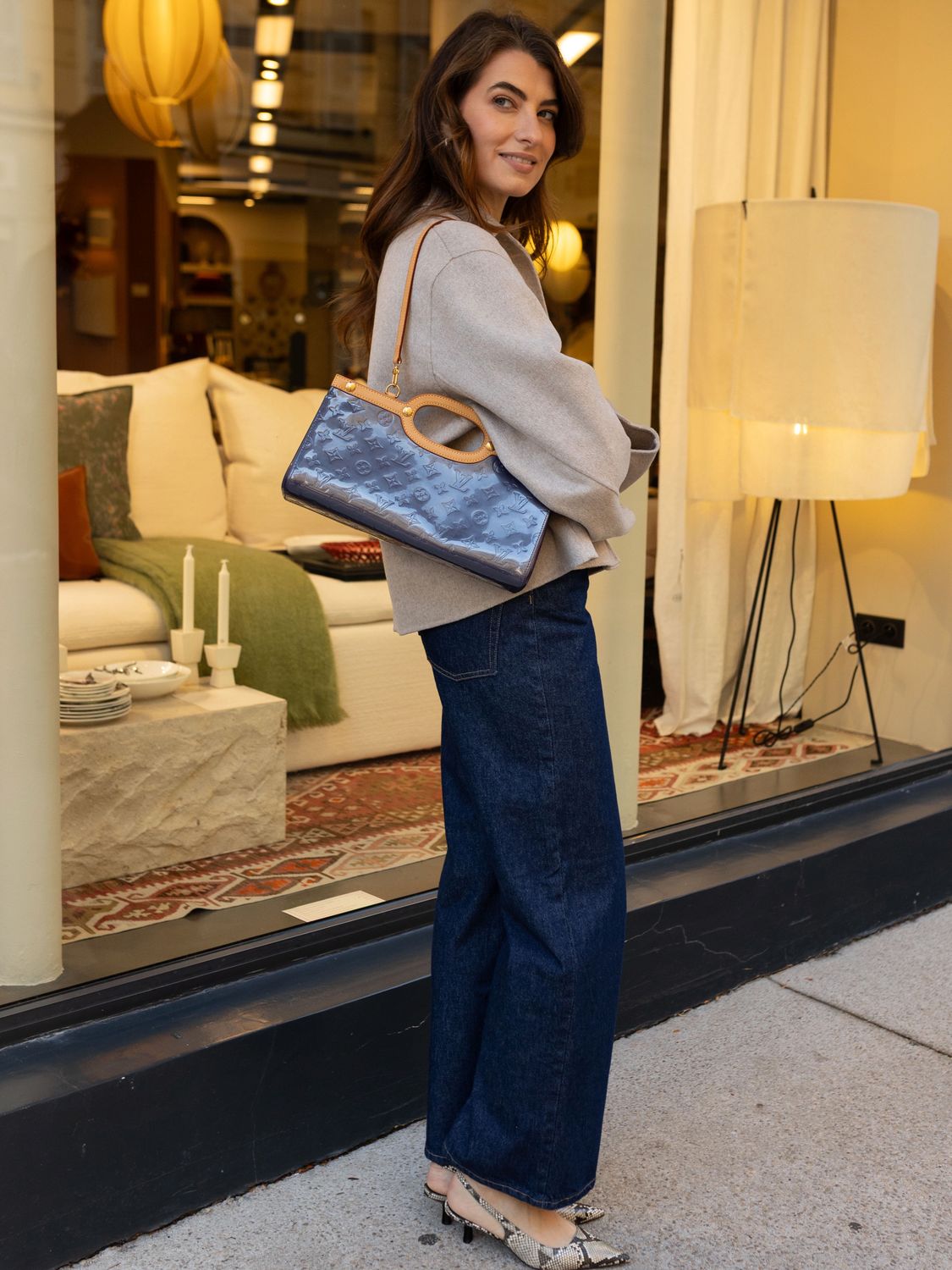 Louis Vuitton Roxbury Violet Blue Bag