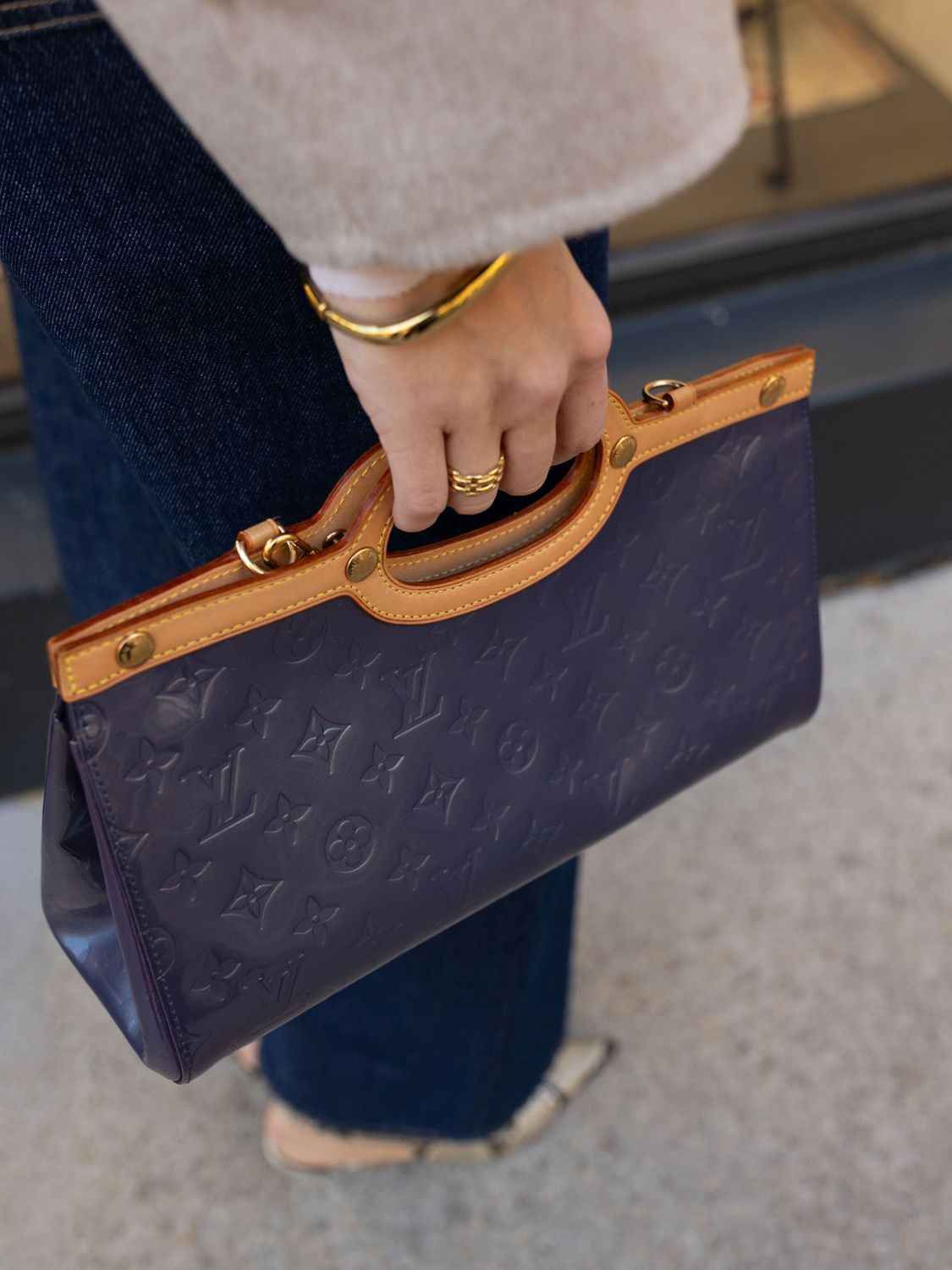 Louis Vuitton Roxbury Violet Blue Bag