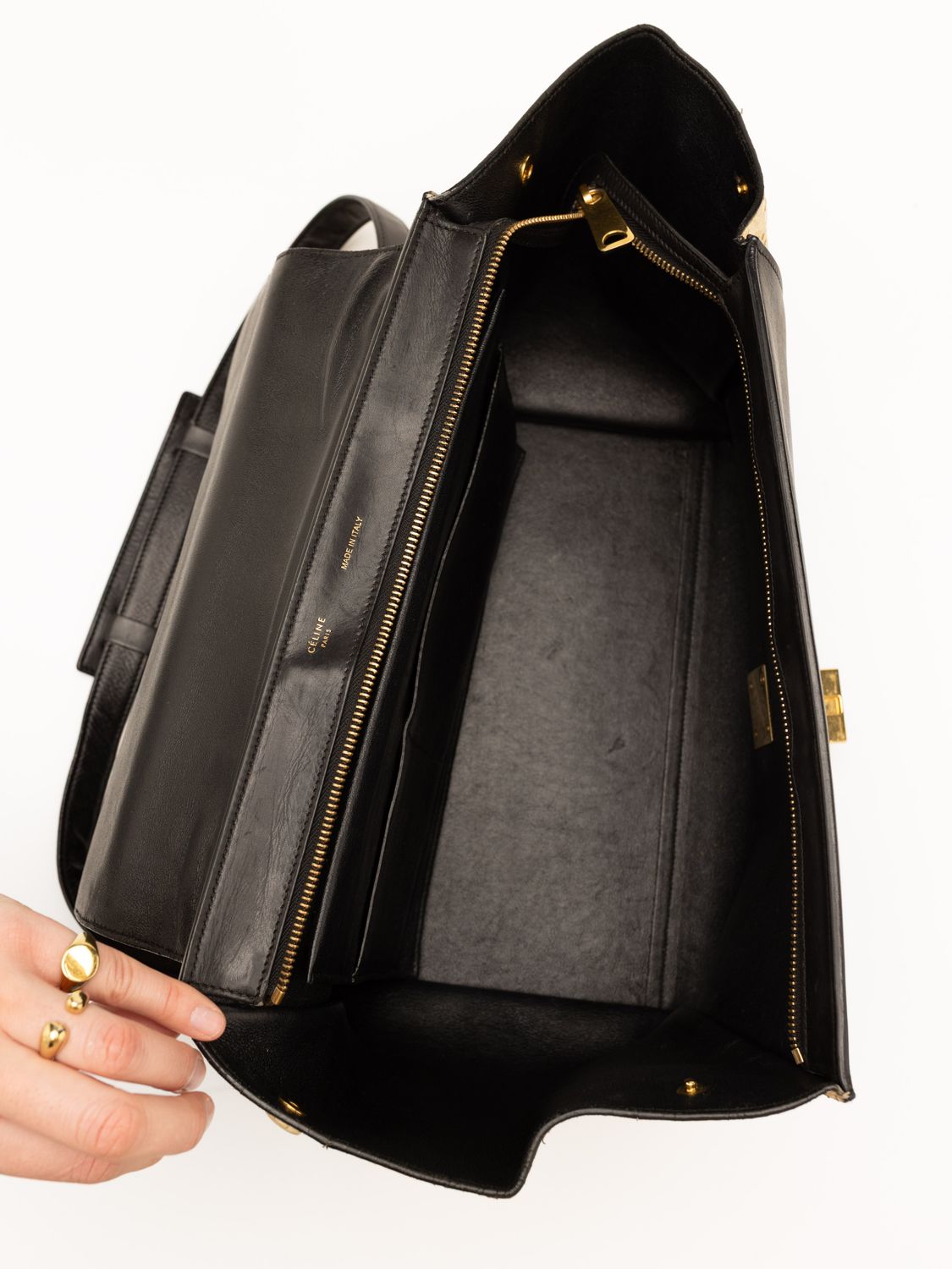 Céline Trapeze Python Bag