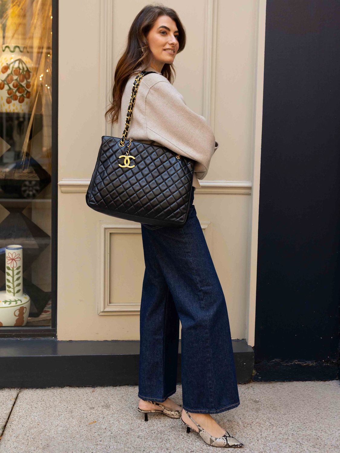 Chanel Quilted Tote Grand Bag