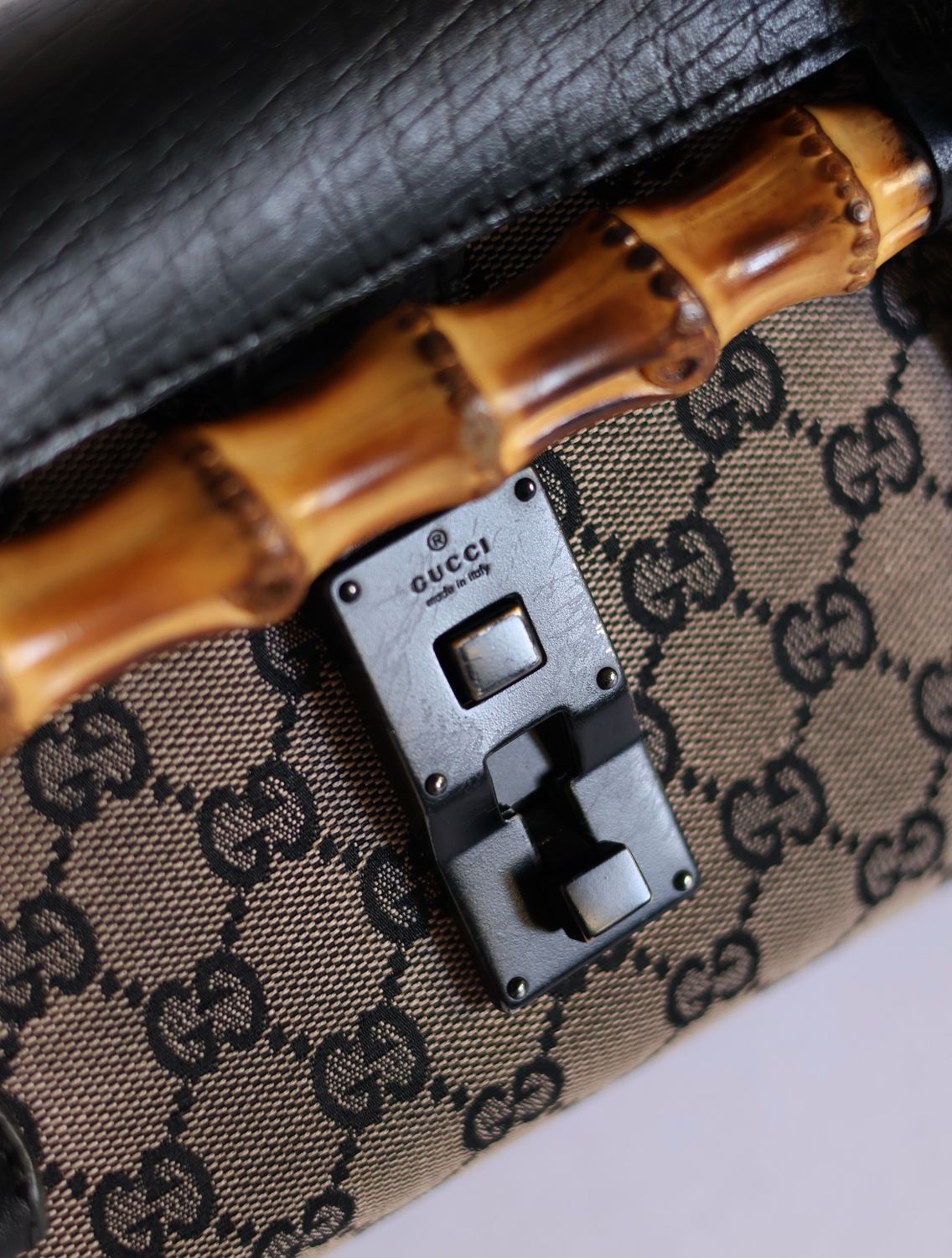 Gucci Bullet GG Supreme Black Bag