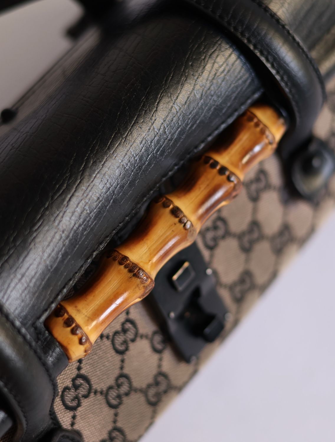 Gucci Bullet GG Supreme Black Bag