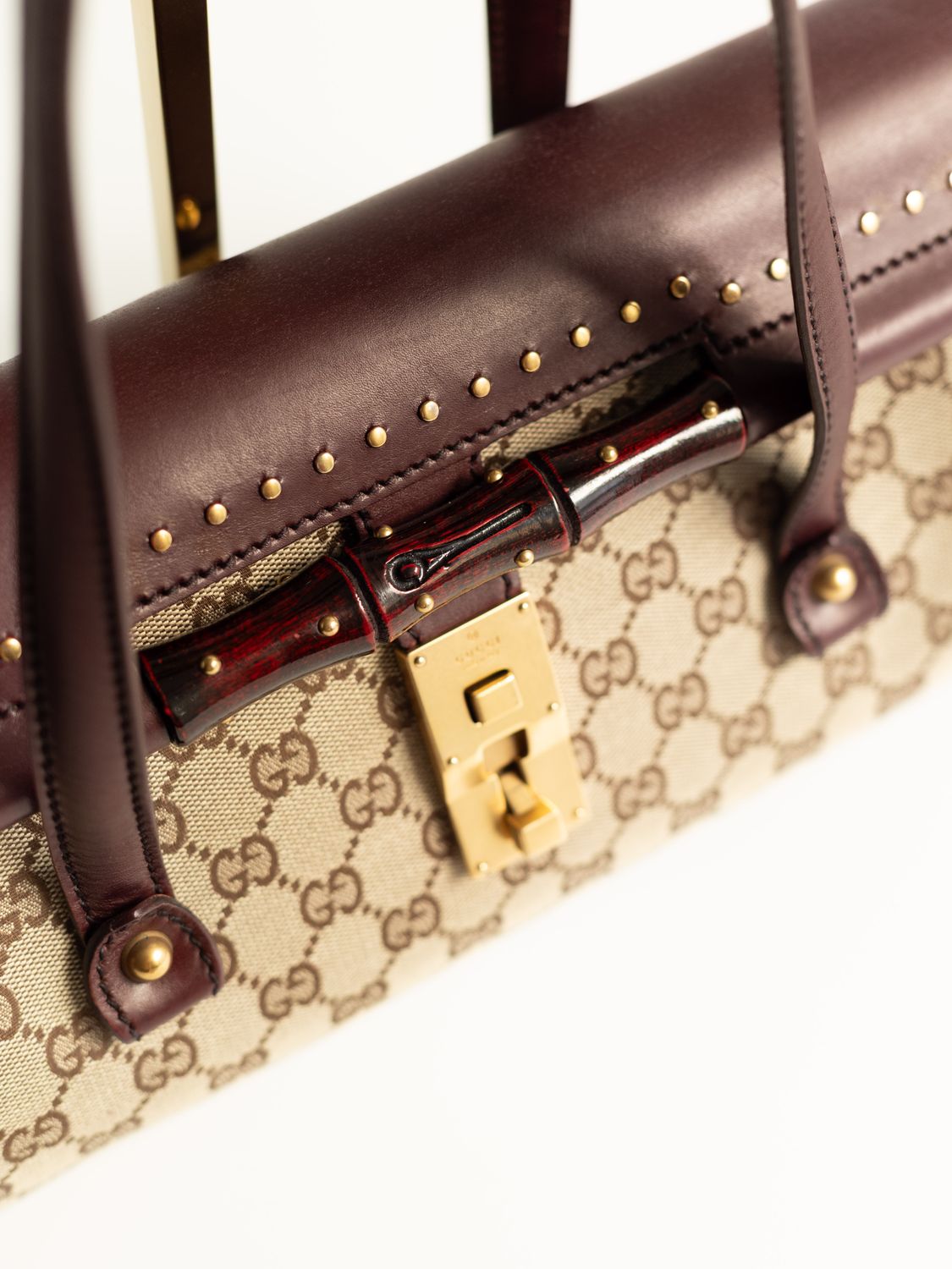 Gucci Bullet GG Supreme Burgundy Bag