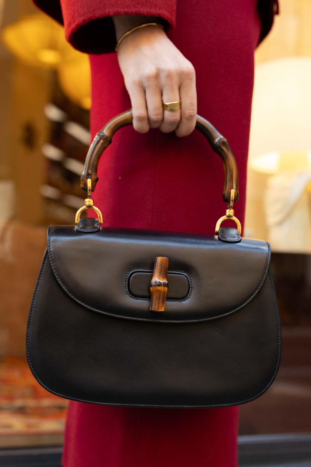 Gucci 1970s Bamboo Strap Bag