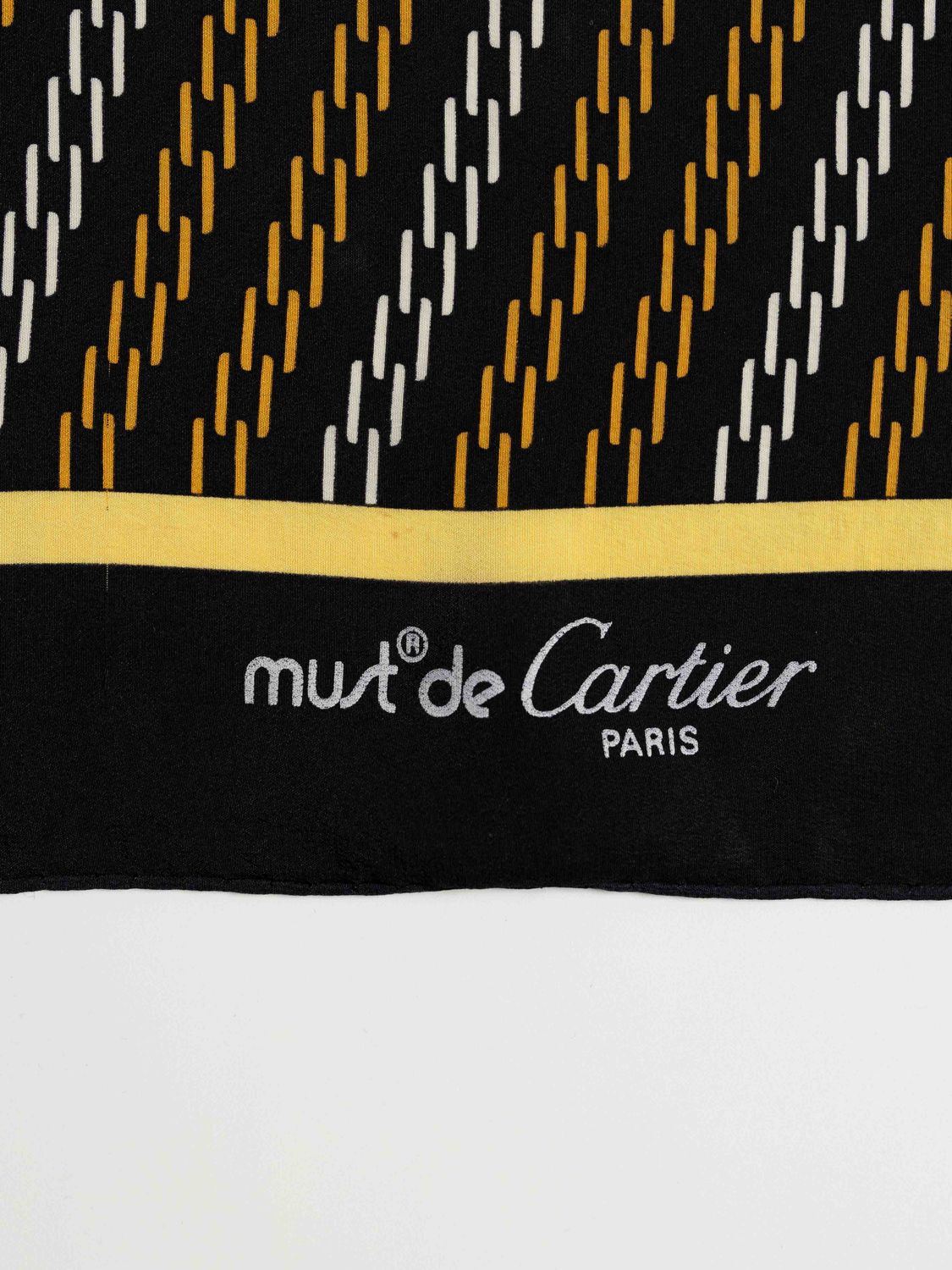 Cartier Black Silk Scarf