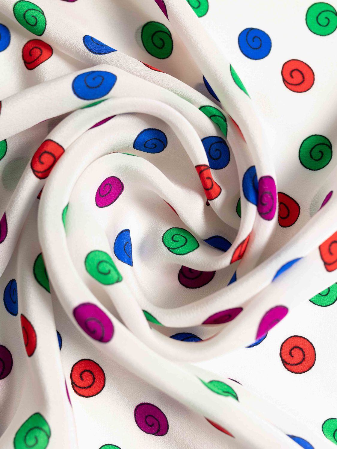 Yves Saint Laurent Dot Pattern Silk Scarf