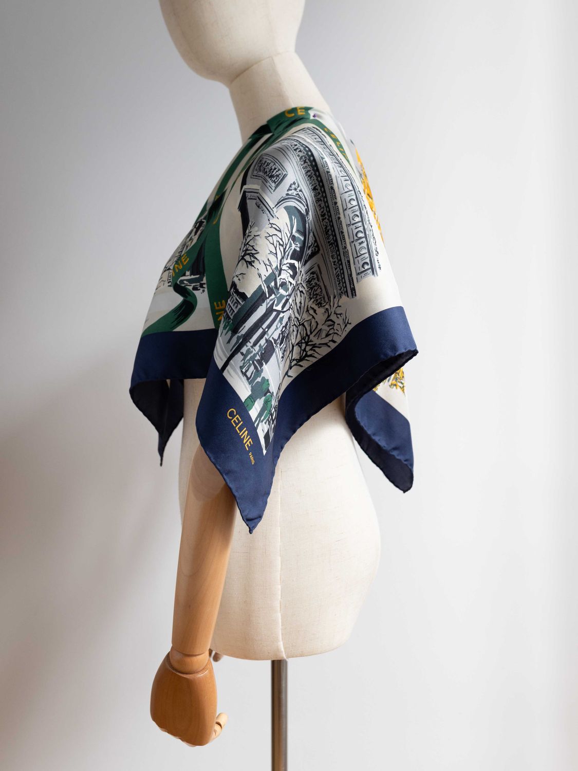 Celine Snowy Paris Silk Scarf