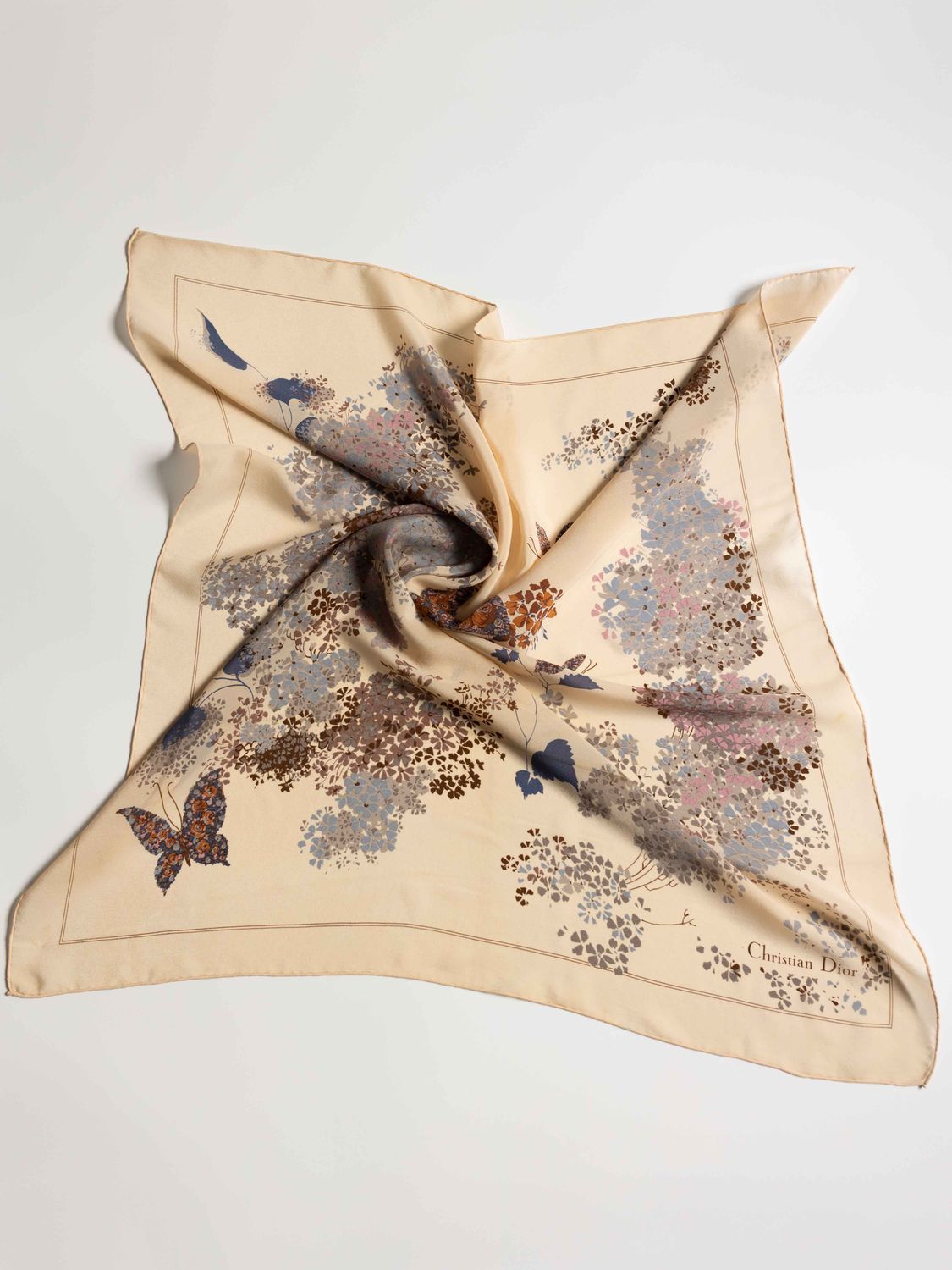Christian Dior Butterflies Silk Scarf
