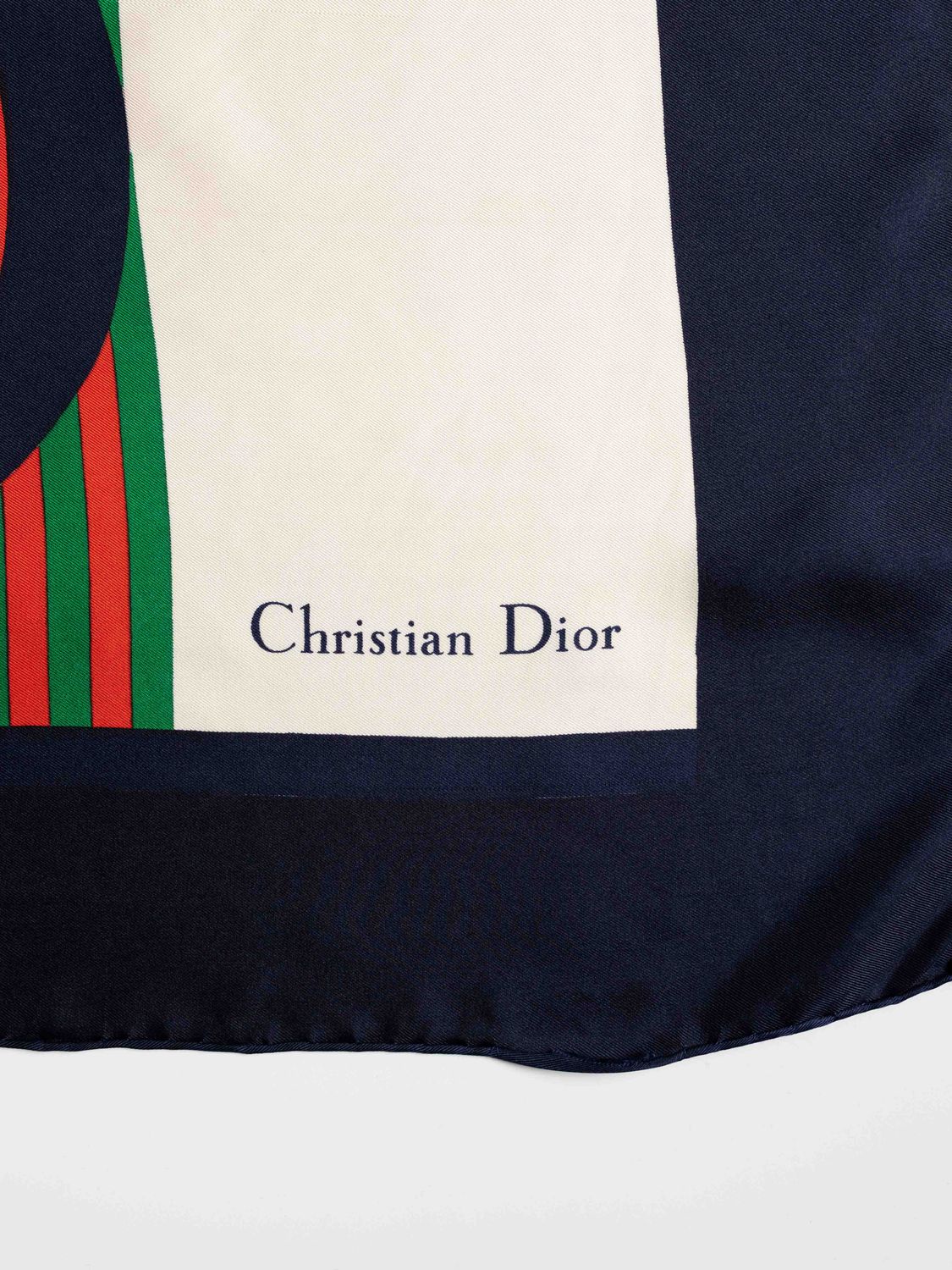 Christian Dior Stripes Silk Scarf