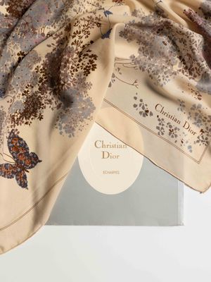 Christian Dior Butterflies Silk Scarf