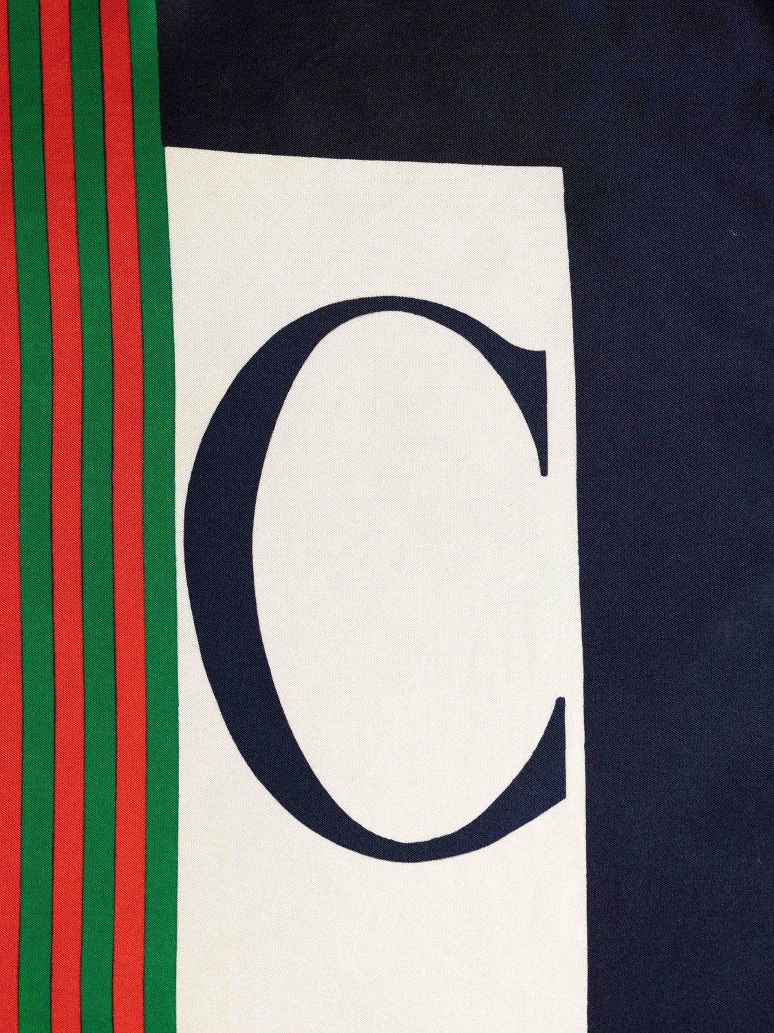Christian Dior Stripes Silk Scarf
