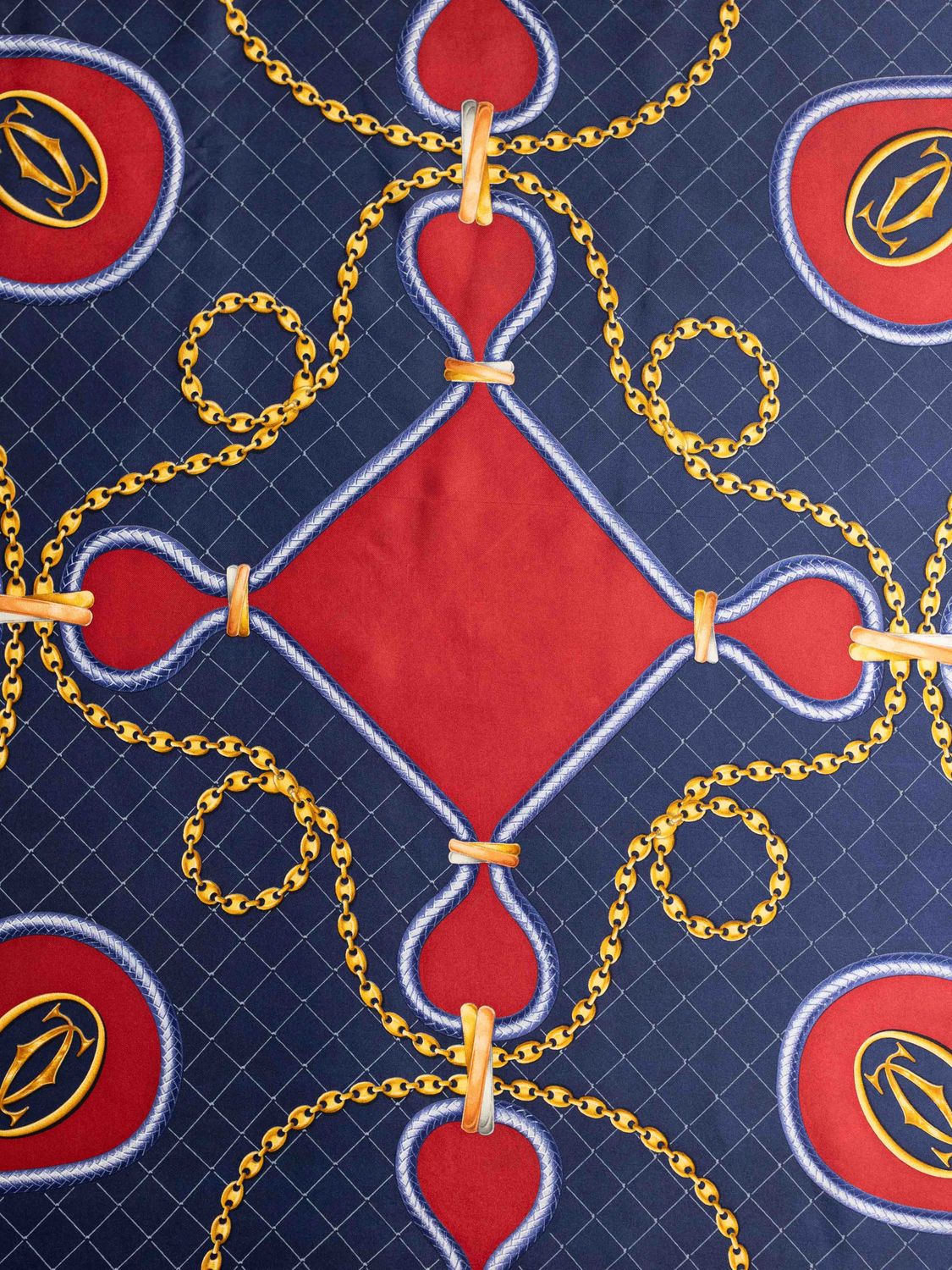 Cartier Rope &amp; Chain Silk Scarf