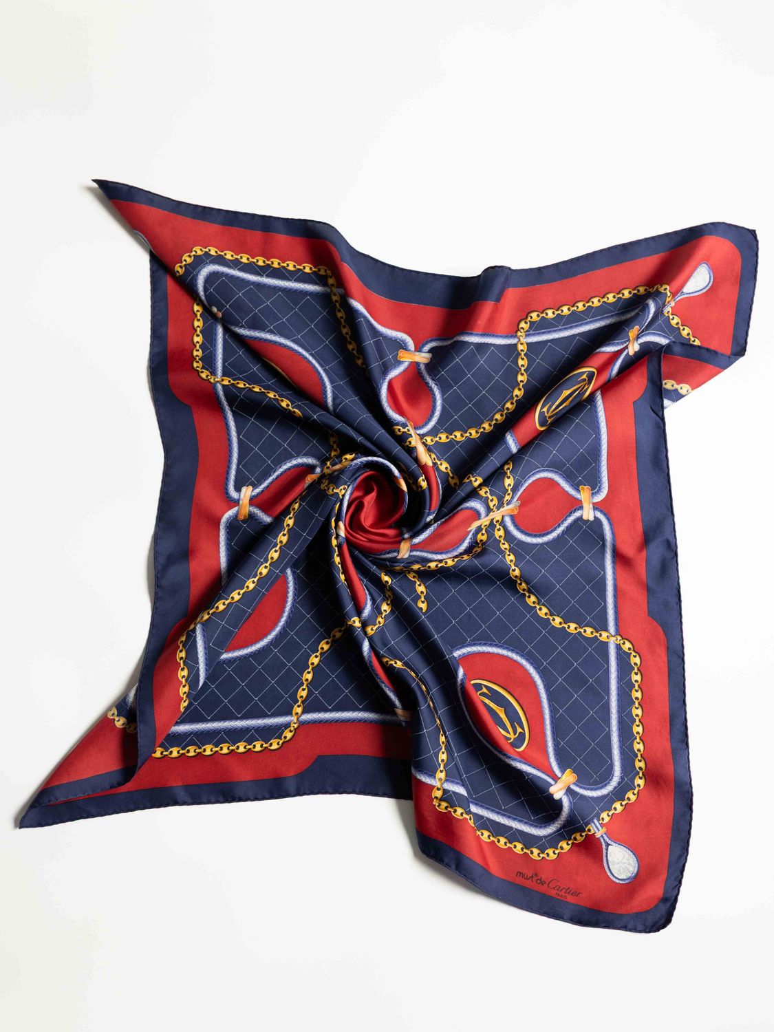 Cartier Rope &amp; Chain Silk Scarf