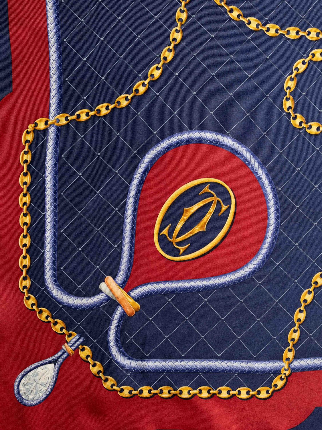 Cartier Rope &amp; Chain Silk Scarf