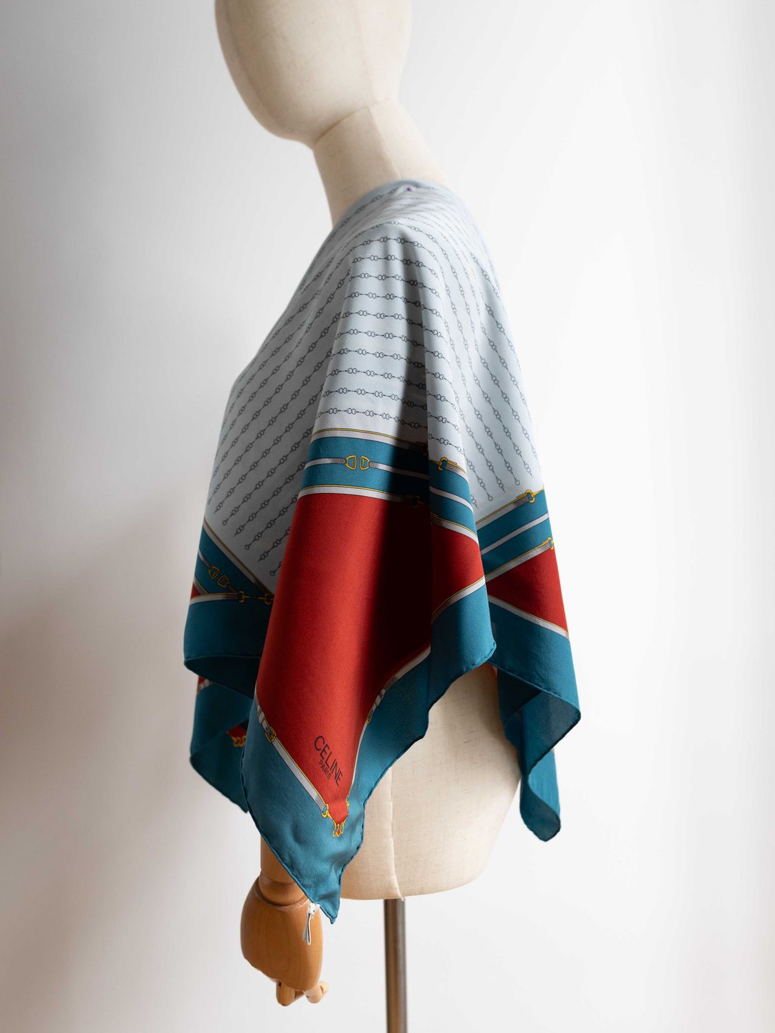 Celine Equestrian Patern Silk Scarf