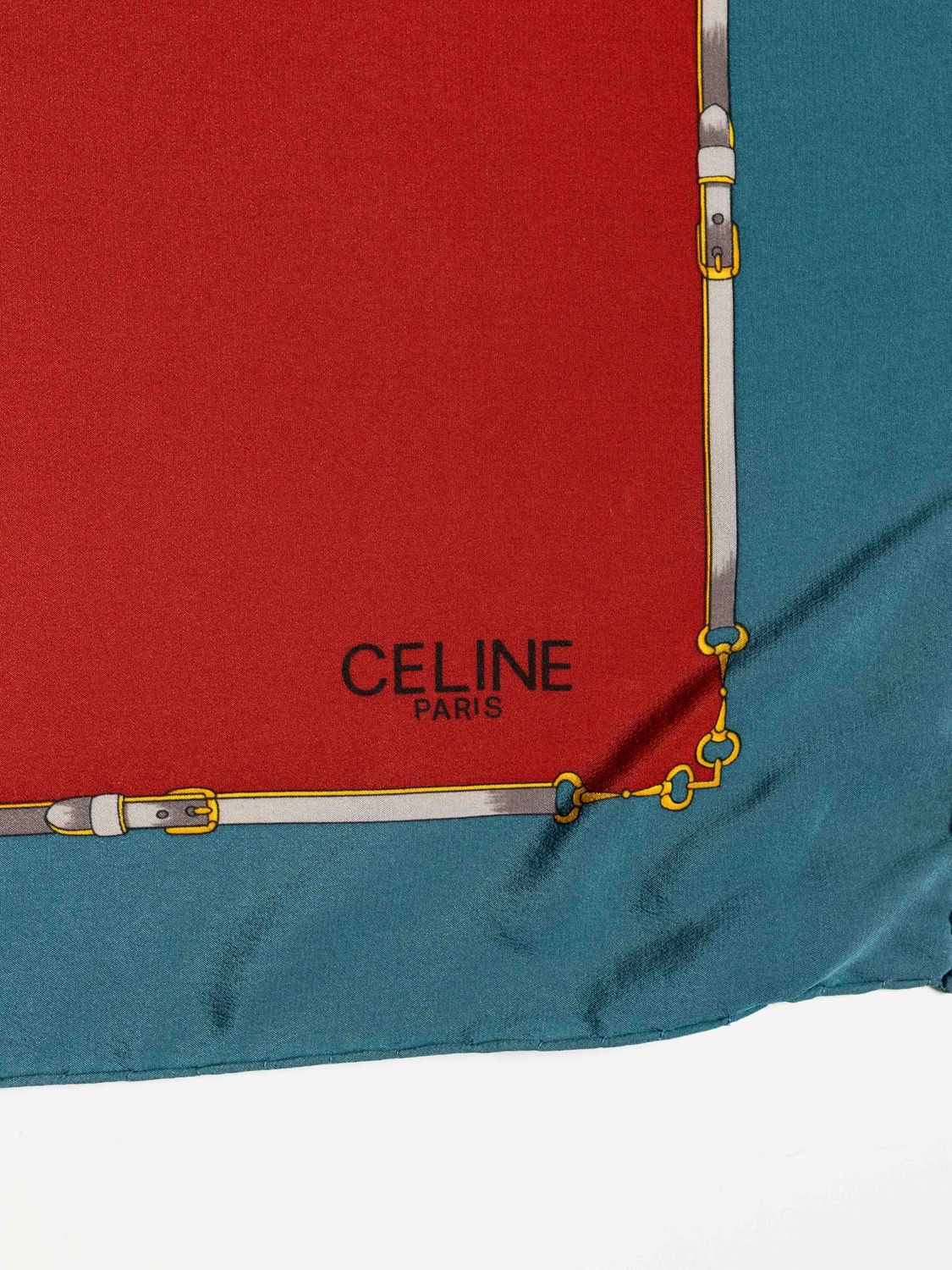 Celine Equestrian Patern Silk Scarf