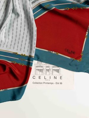 Celine Equestrian Patern Silk Scarf