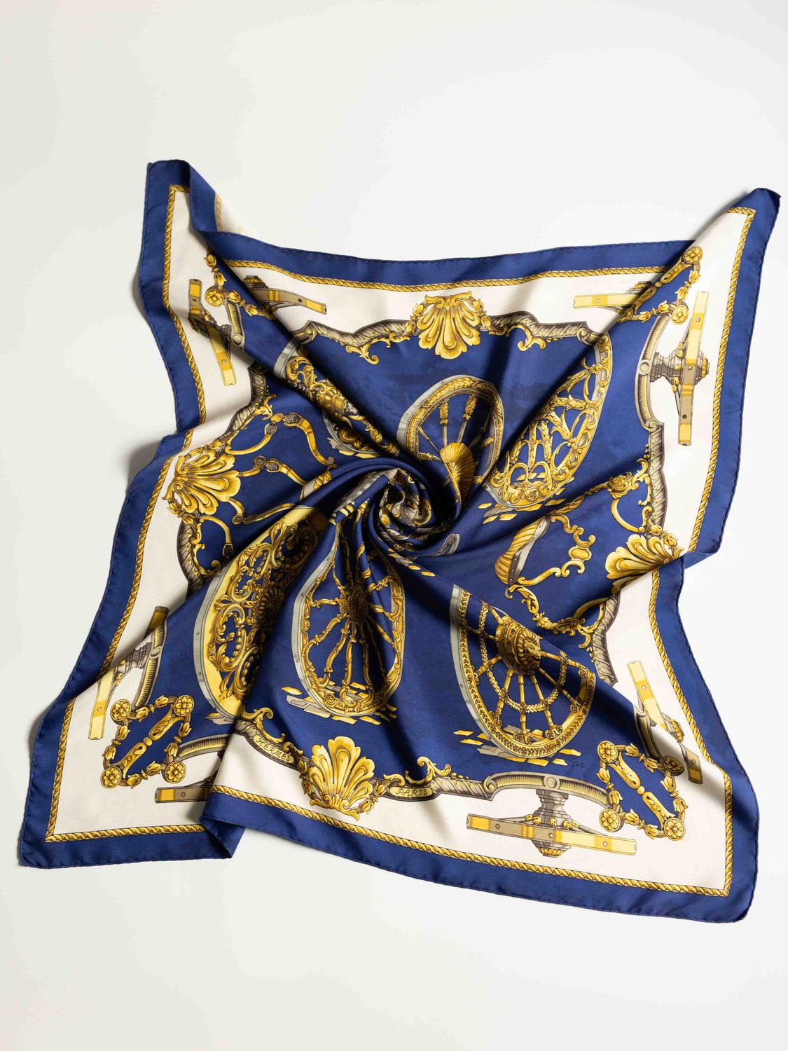Hermès Les Roues Silk Scarf