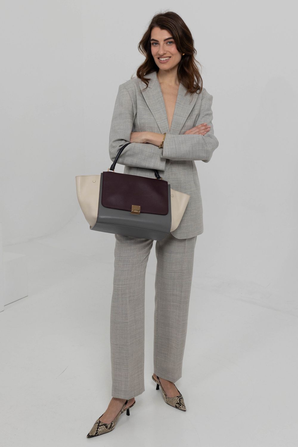 Céline Trapeze Tricolor Bag