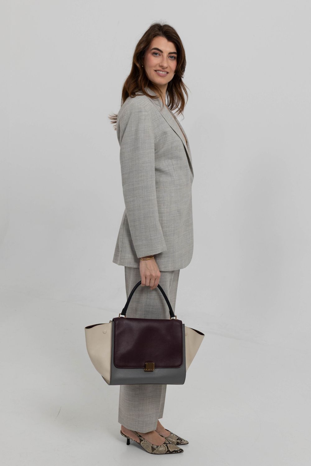 Céline Trapeze Tricolor Bag